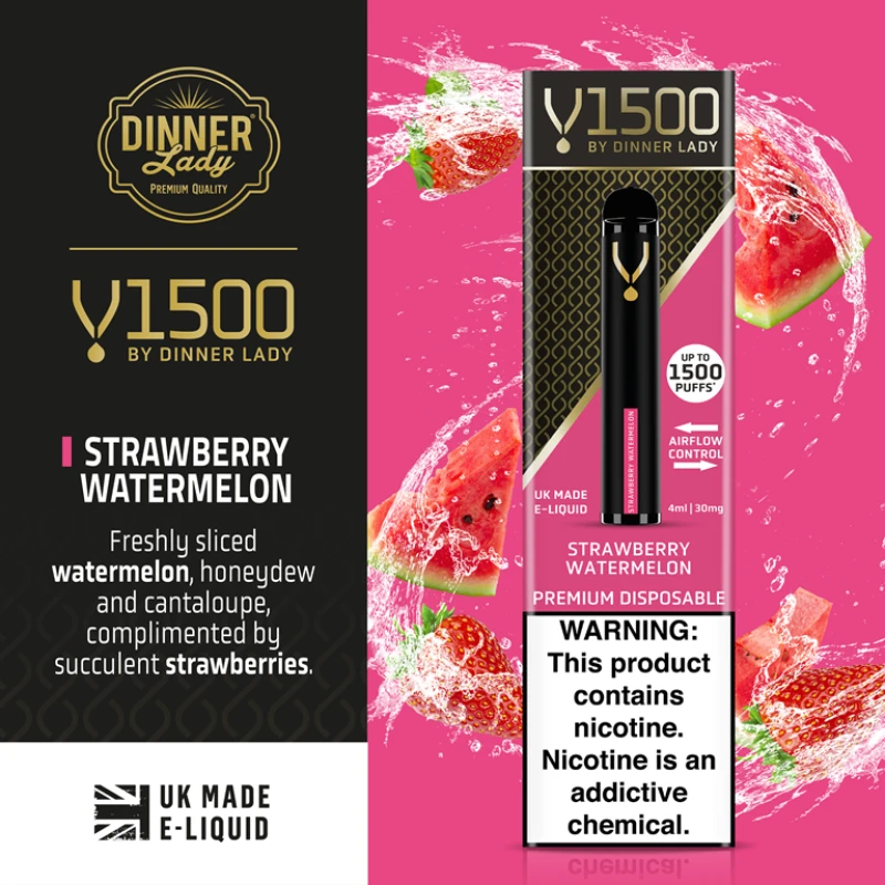 DINNER LADY V1500 DISPOSABLE - STRAWBERRY WATERMELON